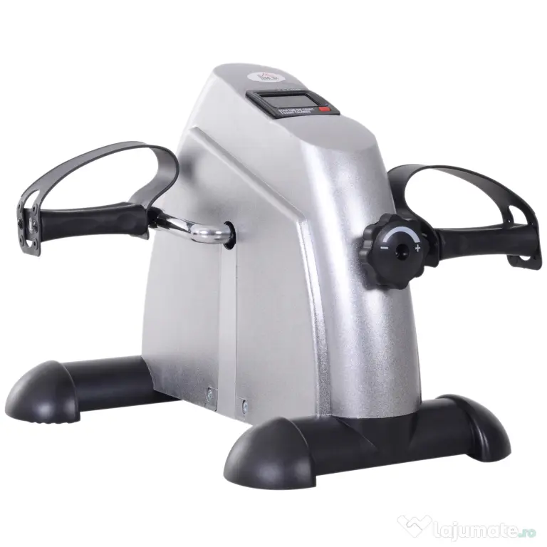 HOMCOM Bicicletă de Exerciții Compactă cu Rezistență Reglabilă și Ecran LCD pentru Antrenament la Domiciliu