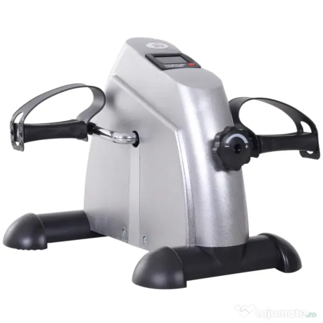 HOMCOM Bicicletă de Exerciții Compactă cu Rezistență Reglabilă și Ecran LCD pentru Antrenament la Domiciliu