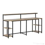 Homcom Birou Dublu – Stil Industrial, MDF & Metal, 200 cm