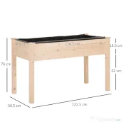 Outsunny Gradina Urbana Peluza Acoperis Masa pentru Plante cu Husa de Tesatura