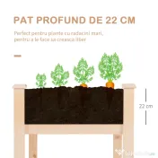 Outsunny Gradina Urbana Peluza Acoperis Masa pentru Plante cu Husa de Tesatura