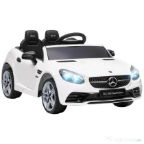 AIYAPLAY Mașină Electrică pentru Copii Licențiată Mercedes SLC 300 cu Telecomandă, din PP și Metal, 107x62.5x44 cm, Albă