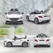 AIYAPLAY Mașină Electrică pentru Copii Licențiată Mercedes SLC 300 cu Telecomandă, din PP și Metal, 107x62.5x44 cm, Albă 