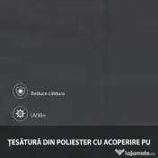 Outsunny Copertină Retractabilă cu Brațe, Deschidere Manuală, Înclinare și Protecție UV30+, 150x120 cm, Gri 