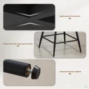 HOMCOM Set 2 Scaune de Bar cu Spătar și Brațe Rotative din Catifea Bej