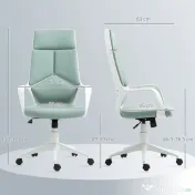 HOMCOM Scaun pentru Birou sau Gaming în Material Textil cu Spătar Înalt Verde 