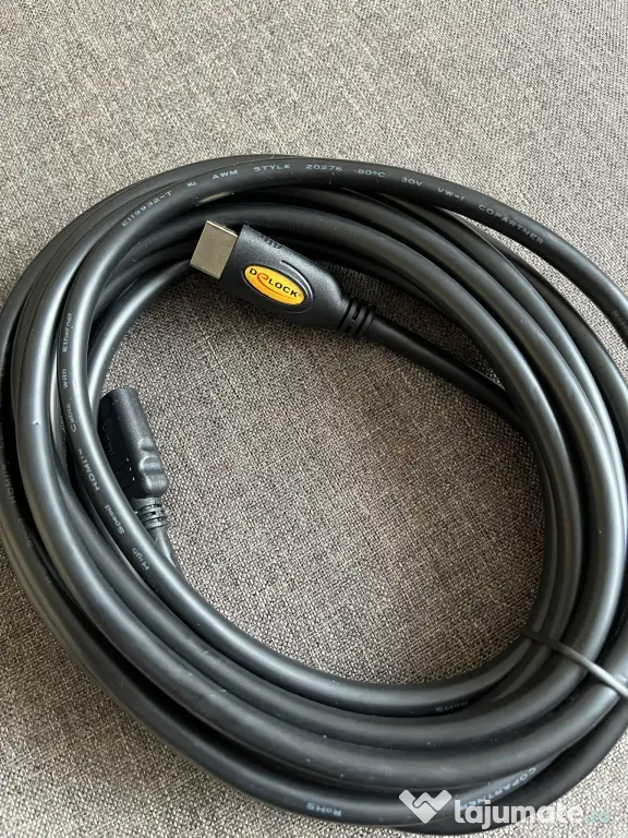 Prelungitor HDMI Delock 5 m, 4K, High Speed cu Ethernet – Nou, nefolosit