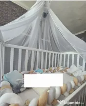 Pat lemn masiv fag IKEA bebelusi+include saltea din cocos integrala 12cm 