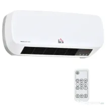HOMCOM Soba Electrica de Perete cu Telecomanda Timer de Temperatura Reglabila Timer 12h