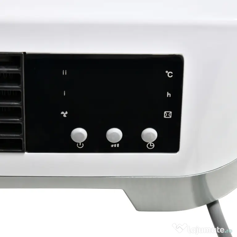 HOMCOM Soba Electrica de Perete cu Telecomanda Timer de Temperatura Reglabila Timer 12h