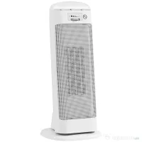 HOMCOM Încălzitor electric ceramic 2000W, 4 moduri și încălzire reglabilă, oscilație la 55°, alb