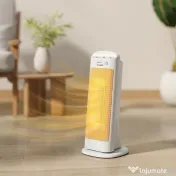 HOMCOM Încălzitor electric ceramic 2000W, 4 moduri și încălzire reglabilă, oscilație la 55°, alb