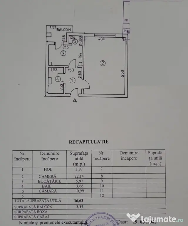 - Etaj 2 - Apartament 1 camere, confort 1 decomandat, Doroba