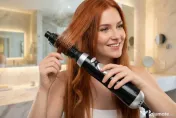 Perie rotativă de coafat cu aer cald, 3 viteze ale aerului și putere de 400W