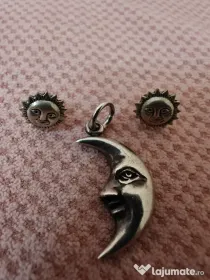 Set argint luna si soare