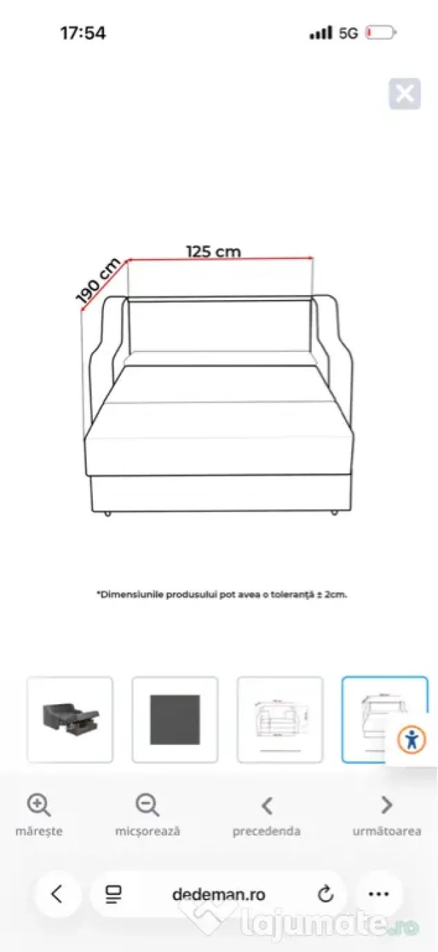 Vand canapea noua