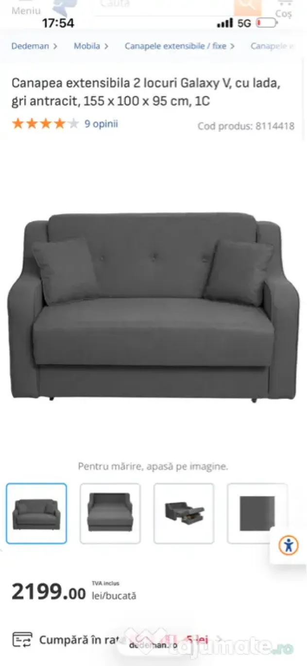 Vand canapea noua