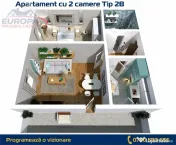 Apartament 2 camere zona C5 in BLOC NOU