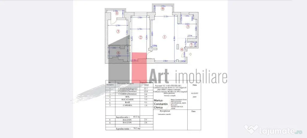 Vânzare apartament 3 camere Obregia