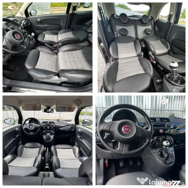 Fiat 500*km:152.125*clima*2 randuri de roti*1.3 benzina*69 cp!