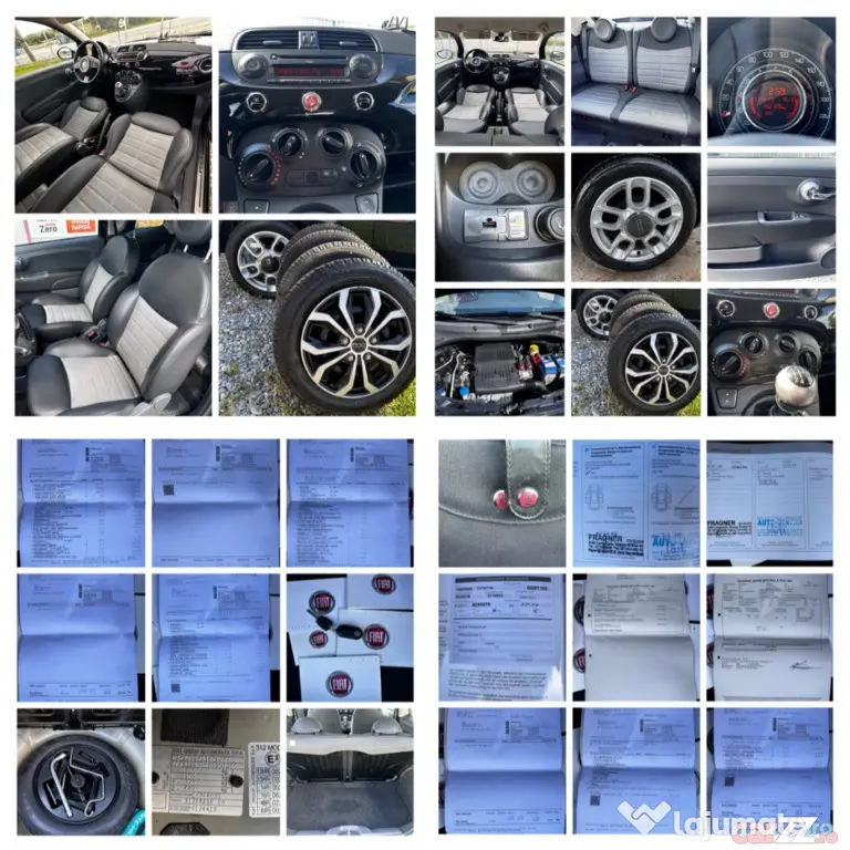 Fiat 500*km:152.125*clima*2 randuri de roti*1.3 benzina*69 cp!