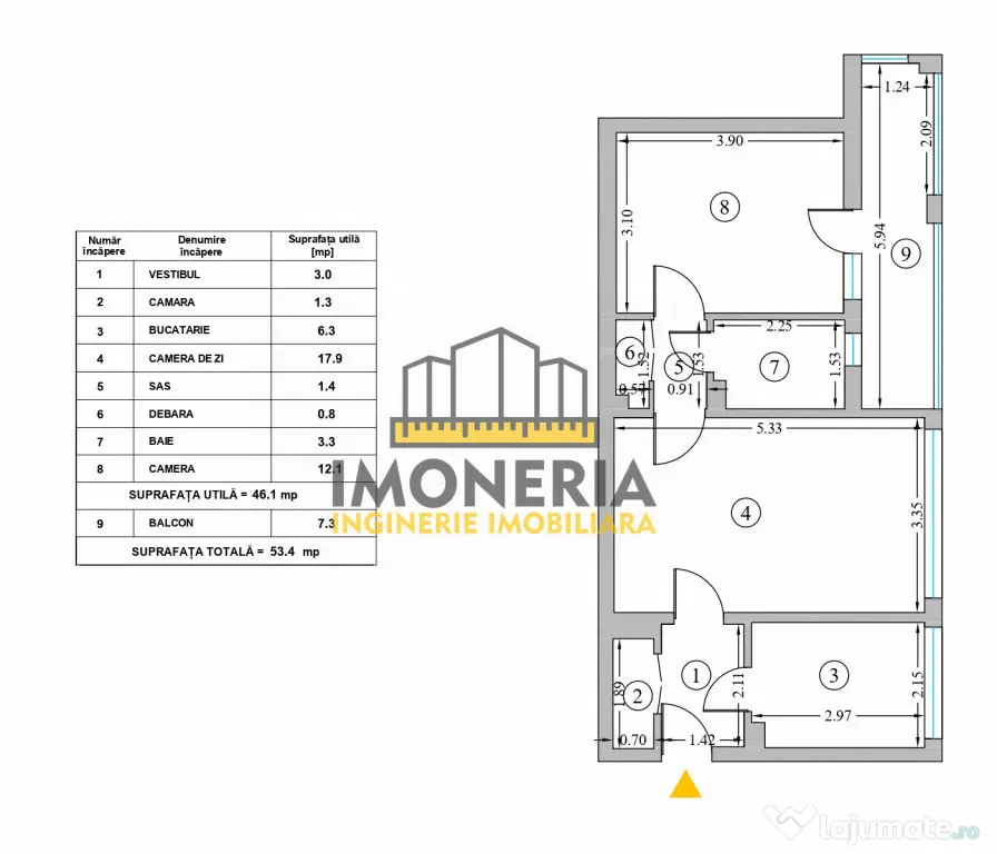 2 camere-langa Parc IOR-1.2km metrou Titan-0% comision-bloc