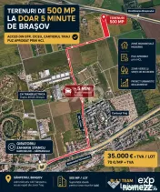 Teren 500 mp | PUZ aprobat | Acces Str. Ciceu | 5 min de Bra 