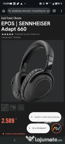 Casti Sennheiser Epos Adapt 660