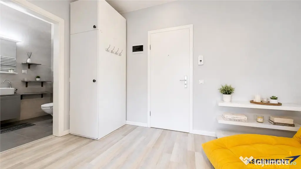 Studio modern, decomandat, etaj 2, mobilat, echipat, terasa,