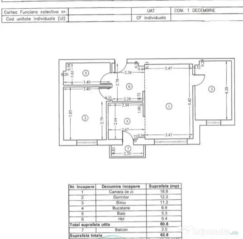 3 camere - X-Residence 1 Decembrie - 63mp - etaj 1 - prima