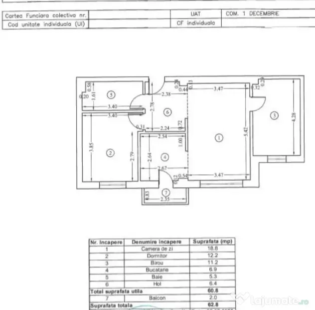 3 camere - X-Residence 1 Decembrie - 63mp - etaj 1 - prima