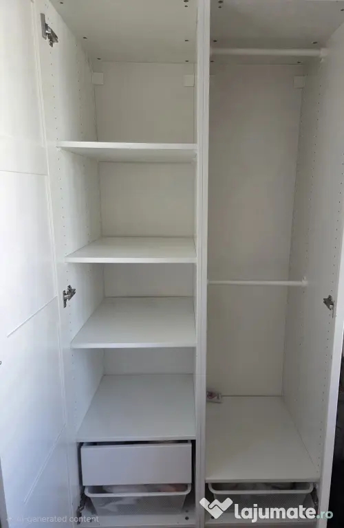 Dulap / Dressing IKEA PAX alb (100x58x201 cm) cu accesorii KOMPLEMENT