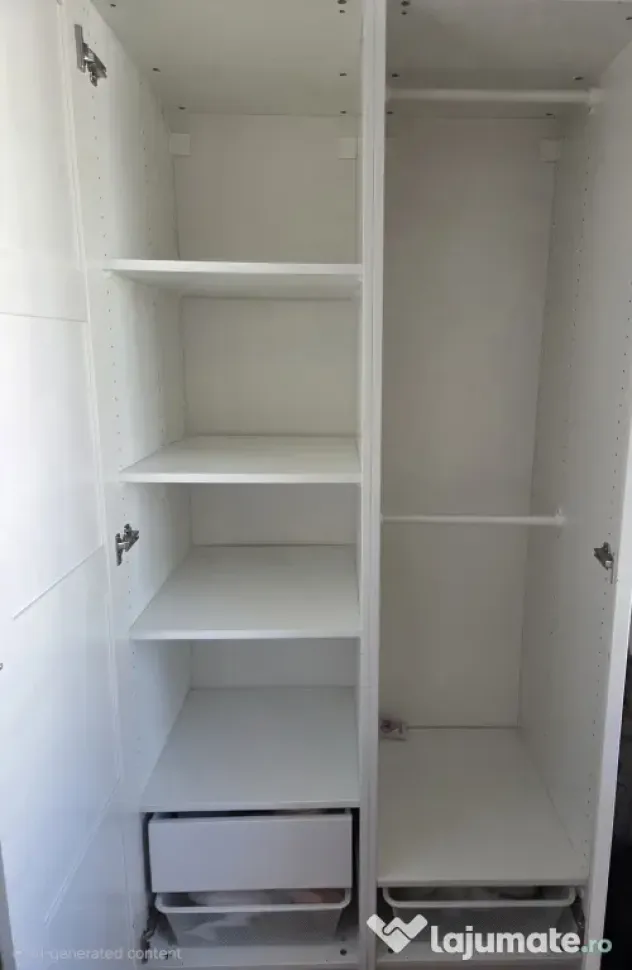 Dulap / Dressing IKEA PAX alb (100x58x201 cm) cu accesorii KOMPLEMENT