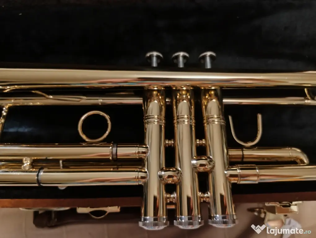 Trompeta Maxtone 1970 Bb – Gold Lacquer – Nouă + Hard Case
