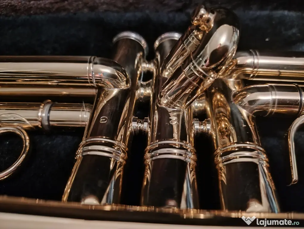 Trompeta Maxtone 1970 Bb – Gold Lacquer – Nouă + Hard Case
