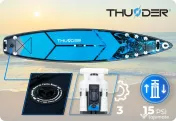 Placa Gonflabila Stand Up Paddle SUP 365cm Scaun Caiac Sigilată, Set Premium