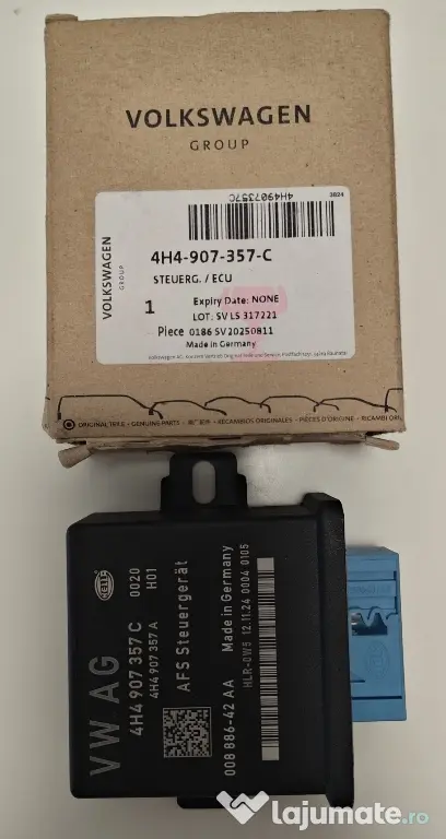 Modul AFS Control Lumini Viraje Original VW/Audi 4H4907357C – Nou în cutie!