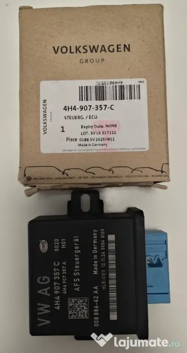 Modul AFS Control Lumini Viraje Original VW/Audi 4H4907357C – Nou în cutie!