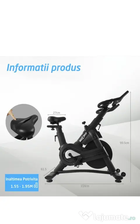 Bicicleta Spinning Magnetica GO4FIT® Model GF220 PRO