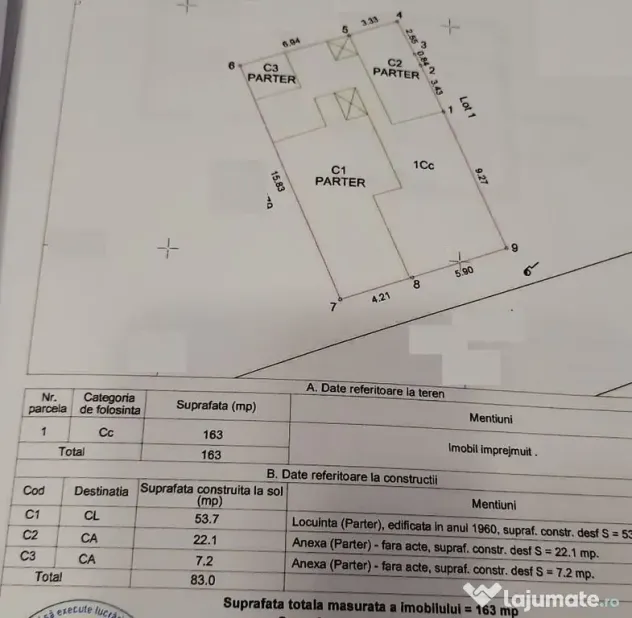 Casă cu teren 163mp Faleză Nord