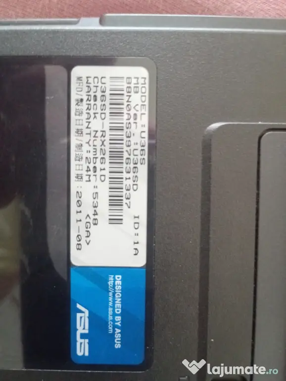 LAPTOP ASUS U36SD i5-2410M, 4GB RAM, HDD – funcțional
