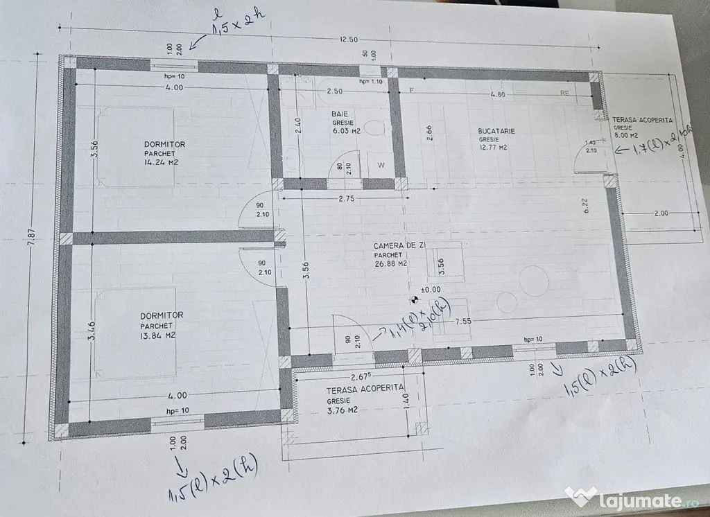 Casă VIȘAN, 3 camere decomandat 74 mp utili, teren 430 ...