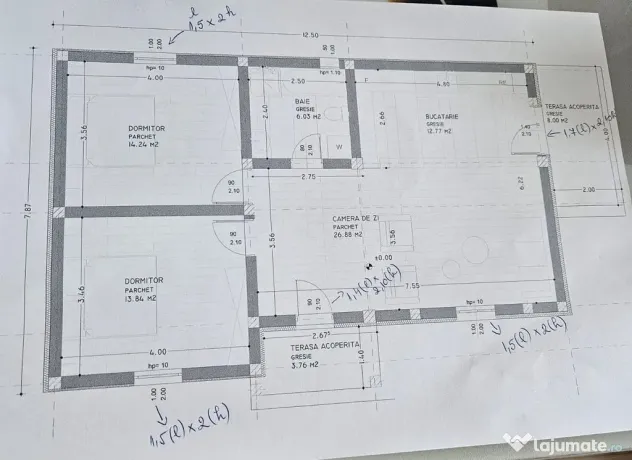 Casă VIȘAN, 3 camere decomandat 74 mp utili, teren 430 ...