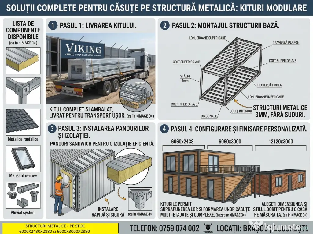 Containere, casute modulare 6000x3000 si 6000x2430 producator