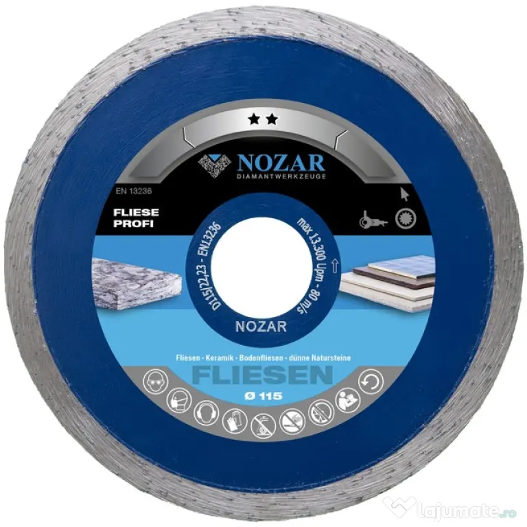 NOZAR Disc diamantat faianta gresie portelanata ceramica beton asfalt 230mm 350m