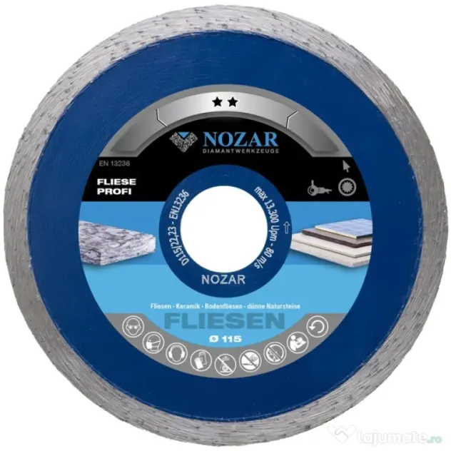 NOZAR Disc diamantat faianta gresie portelanata ceramica beton asfalt 230mm 350m