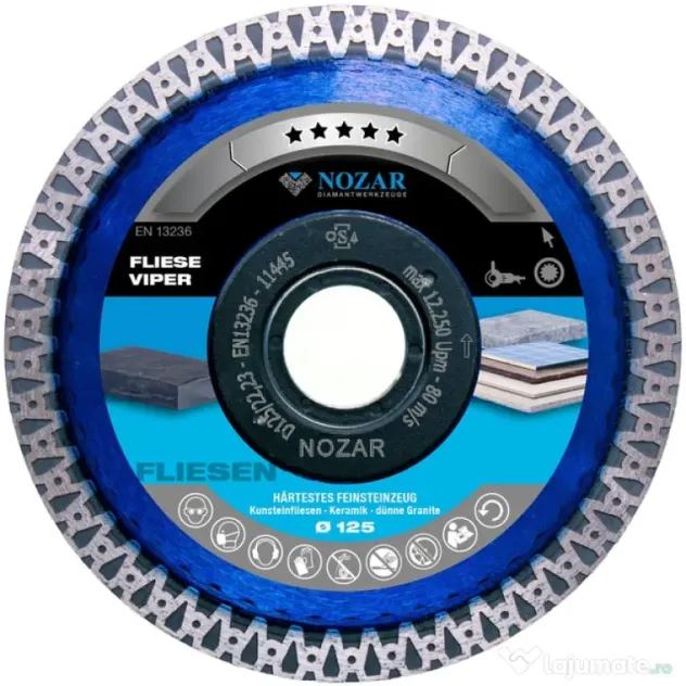 NOZAR Disc diamantat faianta gresie portelanata ceramica beton asfalt 230mm 350m