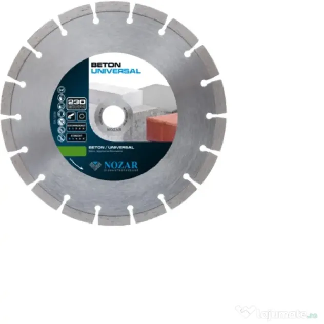 NOZAR Disc diamantat faianta gresie portelanata ceramica beton asfalt 230mm 350m