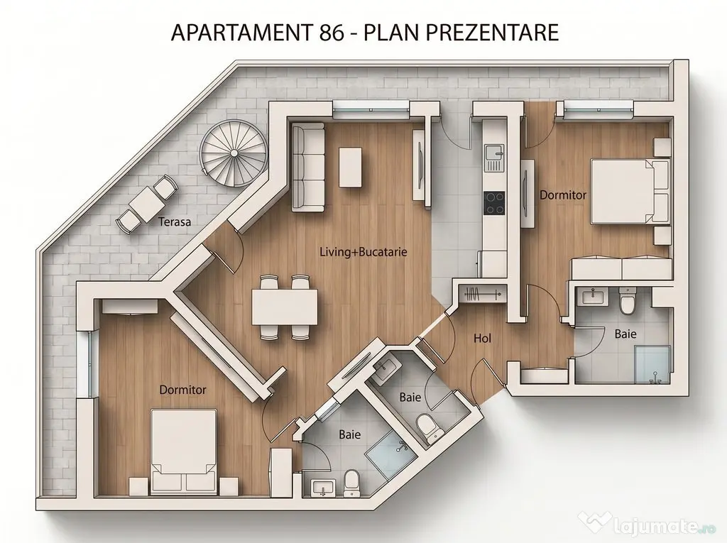 PENTHOUSE EXCLUSIVIST CU TERASĂ DE 200 MP | PIPERA