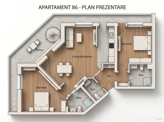 PENTHOUSE EXCLUSIVIST CU TERASĂ DE 200 MP | PIPERA